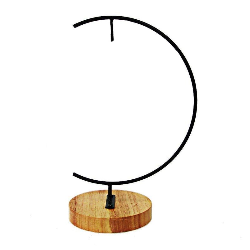 YY YEARCHY Awesomes Terrarium Ornament Display Stand Metal Stand Air Plant Stand Flower Pot Stand Holder Iron Pothook Stand for Hanging Glass Terrarium Globe Ball (1, Black) - Image 1
